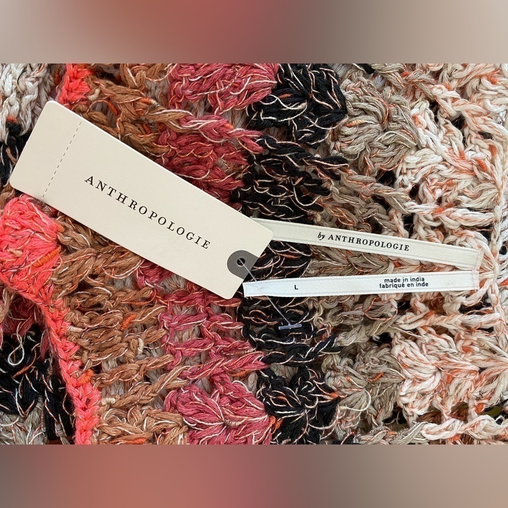NWT Anthropologie Crochet Halter Tank Top Purple Motif Multiple Sizes - Picture 9 of 13